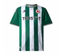 Kappa Camiseta Oficial Red Star 2025/2026 Green Formal/White/Red Haute S | Tecnología Hydro-Way Protection, Tejidos Reciclados y Logotipos Termofusionados | M