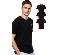 Kappa Camiseta para hombre completa en un paquete de 3 unidades, camiseta deportiva con cuello redondo, básica, camiseta de cuello redondo para deporte y ocio, corte regular, Negro , M