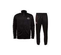 Kappa Chándal para hombre en las tallas S-3XL I Chándal con elegante logotipo en brazos y piernas I Disponible en azul o negro I Adecuado como traje deportivo o ropa lounge I Corte regular, Negro , M