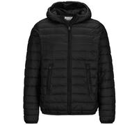 Kappa Chaqueta para hombre, acolchada y acolchada, fabricada en nailon de lanzadera. Regular Fit., Negro, M