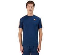 Kappa Coen Slim 222 Banda Tee Camiseta técnica cómoda y con estilo, Color Blue Dk y Orange, Talla L