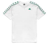 Kappa Coen Slim 222 Banda Tee Camiseta técnica cómoda y con estilo, Color White y Green Tee, Talla S