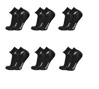 Kappa Contenido: 6 pares de calcetines cortos de tobillo unisex - art. Algodón K004. Disponible en color blanco, negro, azul y gris, Negro , 36-38