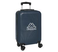 Kappa Dark Navy - Trolley de Cabina 20 Pulgadas, Maleta con Ruedas, Candado de Seguridad, Maleta Ligera, 34.5x20x55 cm, Color Gris/Azul Marino Melange