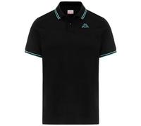 Kappa Ezio 2 Polo Man Polo deportivo cómodo y con estilo, Color Black y Turquoise Lt y Azure Turqu, Talla S