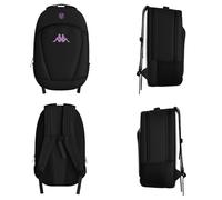 Kappa GOBRICOT REAL VALLADOLID- Mochila Deportiva 25/26 - Diseño de Calidad y Estilo Deportivo - Tejido Ripstop - 53x34x20 cm - Tres Compartimentos - BLACK M