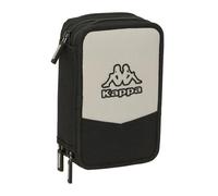 KAPPA GREY - Estuche Escolar con 37 Útiles Incluidos, Estuche Infantil, Estuche Niño, Ideal para Niños de 5 a 14 Años, Cómodo y Versátil, Calidad y Resistencia, 12.5x5.5x19.5 cm