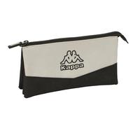 Kappa Grey - Portatodo Triple, Estuche Infantil, Estuche Niño, Ideal para Niños en Edad Escolar, Cómodo y Versátil, Calidad y Resistencia, 22x3x12 cm
