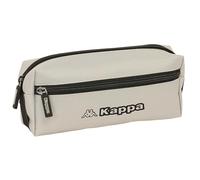 Kappa Grey - Portatodo Triple Pequeño, Estuche Infantil, Estuche Niño, Ideal para Niños en Edad Escolar, Cómodo y Versátil, Calidad y Resistencia, 22x6x8.5 cm