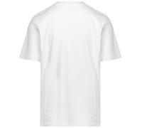 Kappa IRATEKO - Camiseta para Hombre - en Algodón - Ajuste Regular con Cuello Redondo e Inserción de Malla - Diseño Estilo Deportivo - Color Blanco y Talla L
