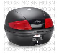 Kappa K35N2 Baúl Monolock 35L Negro Moto Scooter Top Case Catadióptrico Rojo