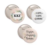 Kappa Kappa Gamma Sorority, paquete de botones variados con diseño floral, 2.25 pulgadas