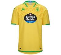 Kappa Kombat Away R.C. Deportivo 23-24, Camiseta Segunda Equipación, Amarillo/Verde, L, Hombre