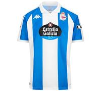 Kappa Kombat Deportivo DE LA CORUÑA 24/25 - Camiseta Infantil 1ª Equipación - Camiseta para Niños - Manga Corta y Cuello de Polo - Diseño de Calidad y Estilo Deportivo - Blue/White 10Y