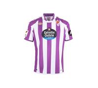 Kappa Kombat Home Real Valladolid 23/24, Camiseta Primera Equipación, Violeta/Blanco, 14Y, Niño