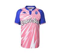 Kappa Kombat Home Stade Français Camiseta, Niños, Rosa/Azul, 140