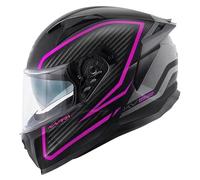 Kappa KV52 Casco de Moto Integral, Fucsia Mate, con Visera Interior Ahumada, Unisex Hombre y Mujer (M)