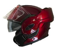Kappa KV55 Casco de Moto Modular, Burdeos Brillo, Abatible 180 Grados, con Visera Interior Ahumada, Interior Desmontable (L)
