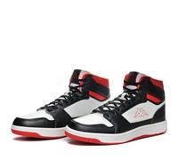 Kappa Logo Basil Md, Zapatillas deportivas Unisex adulto, Blanco (WHITE-BLACK-RED), 36 EU