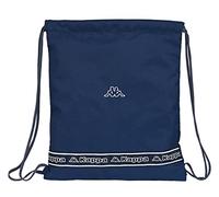 KAPPA - Mochila Saco Plano Grande, Mochila, Ideal para Niños de Diferentes Edades, Cómoda y Versátil, Calidad y Resistencia, 35x40 cm, Color Azul marino