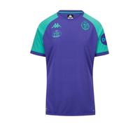Kappa MOKIBA Pro Real Valladolid | Pantalones de Entrenamiento cómodos y de Alto Rendimiento | Color: Violet Coralline/Green Aquatic | Ideales para Tus rutinas Deportivas | 6Y