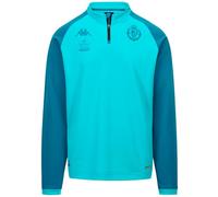 Kappa MUZIRA Pro Real Valladolid - Sudadera de Entrenamiento 25/26 - Diseño de Calidad y Estilo Deportivo - Corte Ajustado y Media Cremallera - Turquoise Curacao/Blue Petrol Talla L