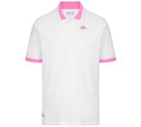 Kappa Neon Polo Man Polo deportivo cómodo y con estilo, Color White y Neon Fuchsia, Talla L