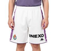 Kappa - Pantalón corto Real Valladolid Primera Equipación 2025-2026 Niño, Unisex, White, T 10