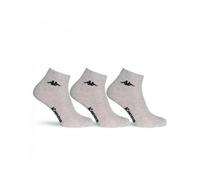 Kappa Paquete de 6 pares de calcetines cortos de tobillo unisex - art. K004 de algodón. Disponible en los colores blanco, negro, azul y gris, gris luminoso (ral 7035), 39-41