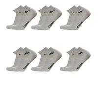 Kappa Paquete de 6 pares de calcetines cortos de tobillo unisex - art. K004 de algodón. Disponible en los colores blanco, negro, azul y gris, gris luminoso (ral 7035), 39-41