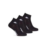 Kappa, 6 pares de mini calcetines de algodón elástico para el tobillo., Negro , 45-47