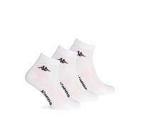 Kappa Calcetines art. K004 Paquete de 6 pares cortos tobillo algodón con logo bordado Blanco 42-44