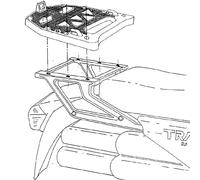 Kappa - Piastra posteriore specifica per bauletto monokey Honda transalp 600 '88/'96
