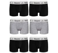 Kappa PK1486 Set de 6 Boxers Black-S, Negro, S Hombres