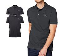 Kappa Polo para hombre Venis en paquete de 2 unidades en M - 5XL | Polo con logotipo impreso | Polo básico para hombre | Polo de manga corta para deporte, ocio y oficina, asfalto, M