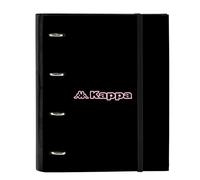 Kappa Silver Pink - Carpeta 4 Anillas de 35 cm con 100 Hojas A4, Ideal para Niños de Diferentes Edades, Cómoda y Versátil, Calidad y Resistencia, 27x3.5x32 cm, Color Gris Melange