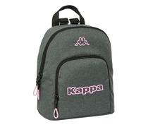 KAPPA SILVER PINK - Mini Mochila para Uso Diario, Ideal para Niños de Diferentes Edades, Cómoda y Versátil, Calidad y Resistencia, 25x13x30 cm, Color Gris Melange