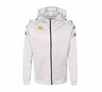 Kappa Sudadera GREVOLO, Sudadera Banda, Blanco, L, Hombre