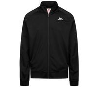 Kappa - Sudadera para Hombre de Punto grapado, Slim Fit con Cremallera Completa, Bordes costados, Banda con Logotipo Omini en Las Mangas y Logotipo aplicado en el Pecho