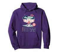 Kappa - un Yokai japonés Malvado Que Vive en Ríos Sudadera con Capucha, Unisex para Adultos, Morado, L