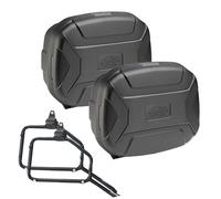 KAPPA Valigie Laterales + Telai KVC35N para HONDA CBF 600 S 2010-2012 Negro 35LT