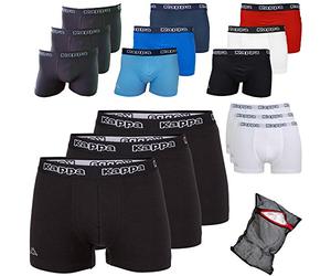 Kappa ZiATEC Edition - Calzoncillos tipo bóxer para hombre, S-XXXXXL, con práctica malla de lavado, paquetes de 3, 6 y 9 unidades, ropa interior para hombre 6 x blanco XXXL