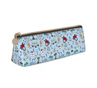 KAPPTYY Cartoon Tools - Estuche para lápices de apertura ancha, ligero y espacioso, con cremallera, bolsa de papelería, White, Talla única, Organizador de bolsas