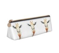 KAPPTYY Clever Giraffe - Estuche escolar de apertura amplia, ligero y espacioso, bolsa para lápices con cremallera, White, Talla única, Organizador de bolsas
