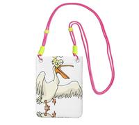 KAPPTYY Divertida bolsa de teléfono móvil con estampado de pelícano, universal, para exteriores, bolsillo adecuado para cualquier teléfono