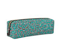 KAPPTYY Estuche de cuero con cremallera para lápices de Sweet Candy con estampado de telón de fondo, bonito estuche para bolígrafos para niños y niñas, suministros de regreso a la escuela, Gold, Talla