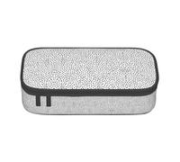 KAPPTYY Estuche original de alta capacidad con diseño de lunares en blanco y negro, organizador de bolígrafos grande, suministros estéticos portátiles para adultos, Black, Talla única, Organizador de