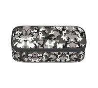 KAPPTYY Estuche para lápices de alta capacidad, color negro, gris, blanco, camuflaje, original, organizador de bolígrafos grande, suministros estéticos portátiles para adultos, Black, Talla única