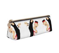 KAPPTYY Estuche para lápices de dibujos animados para escuela de karate, con apertura amplia, ligera, espaciosa, con cremallera, bolsa de papelería, White, Talla única, Organizador de bolsas