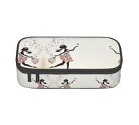 KAPPTYY Girl Dance Butterfly - Estuche para lápices original de alta capacidad, organizador de bolígrafos grande, suministros estéticos portátiles para adultos, Black, Talla única, Organizador de